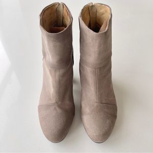 Rag & Bone Newbury Boots Taupe Waxed Suede Size 11